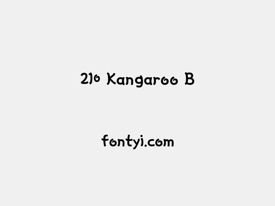 210 Kangaroo B