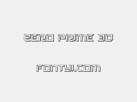 Zero Prime 3D