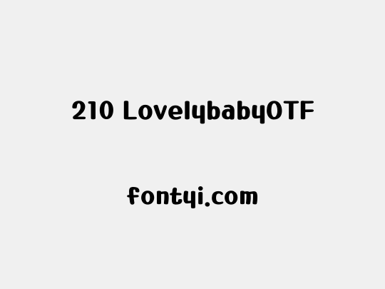 210 LovelybabyOTF