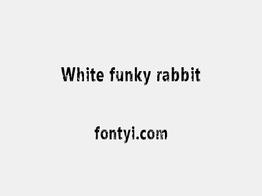 White funky rabbit