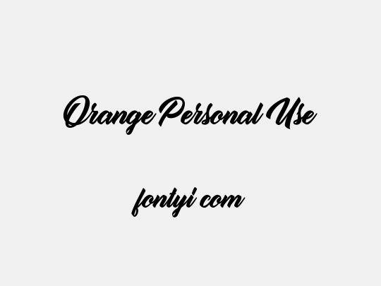 Orange Personal Use