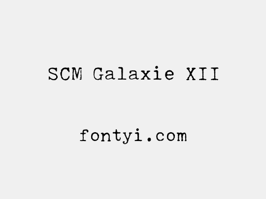 SCM Galaxie XII