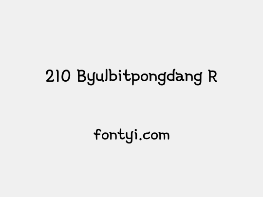 210 Byulbitpongdang R