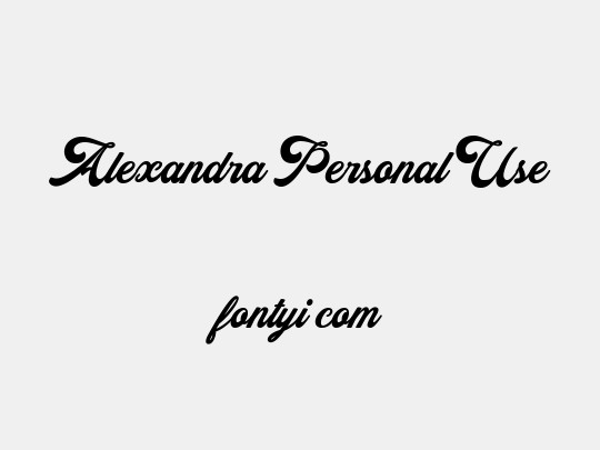 Alexandra Personal Use