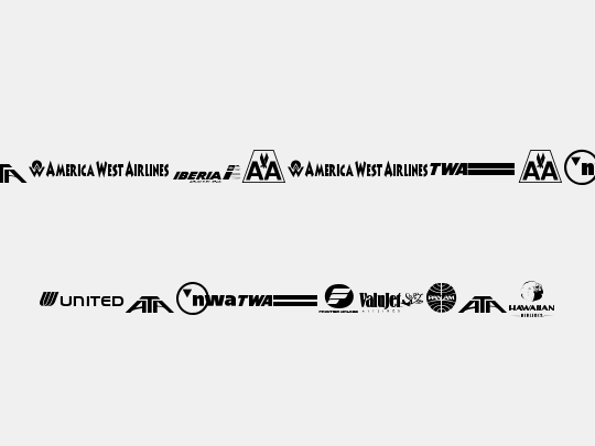 Airline Logos Past and Present