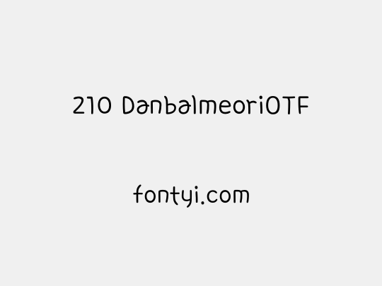 210 DanbalmeoriOTF