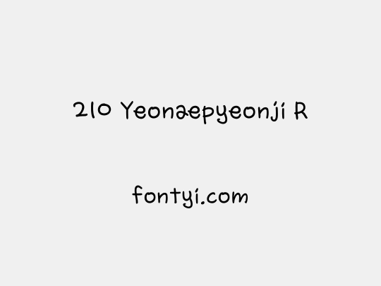 210 Yeonaepyeonji R