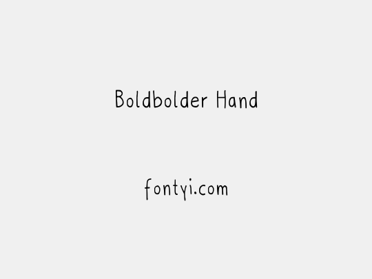 Boldbolder Hand