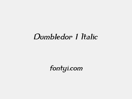 Dumbledor 1 Italic