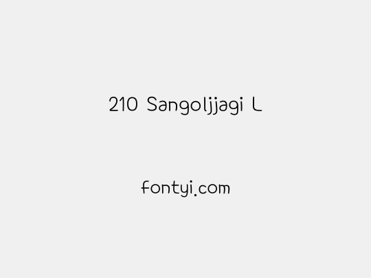 210 Sangoljjagi L