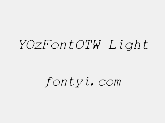 YOzFontOTW Light