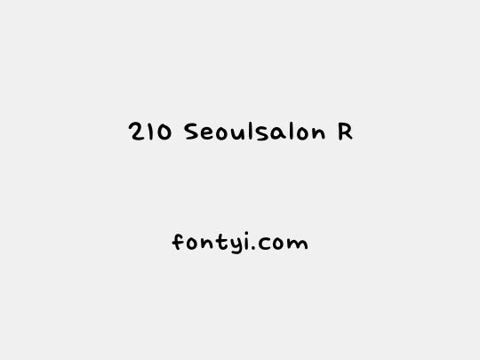 210 Seoulsalon R