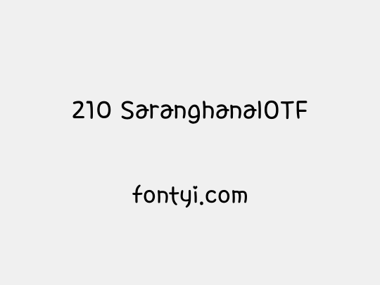 210 SaranghanalOTF