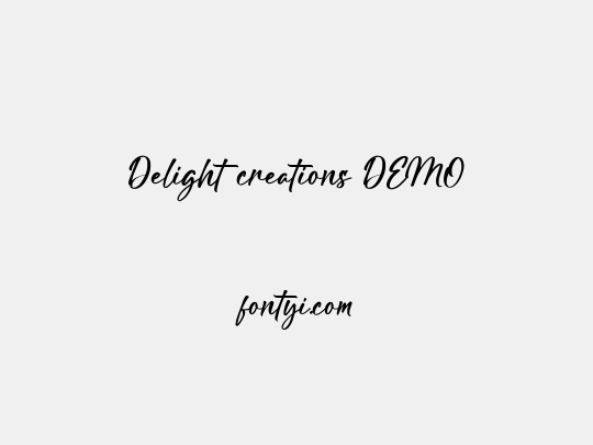 Delight creations DEMO