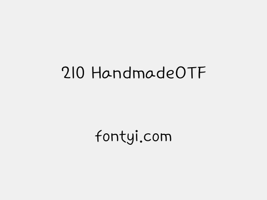 210 HandmadeOTF