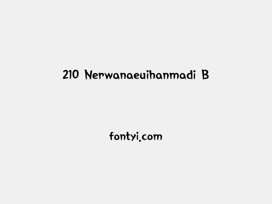 210 Nerwanaeuihanmadi B