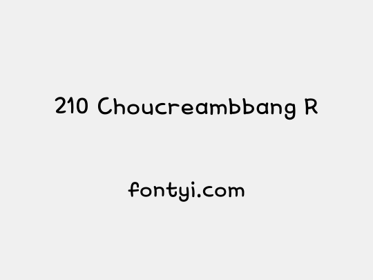 210 Choucreambbang R