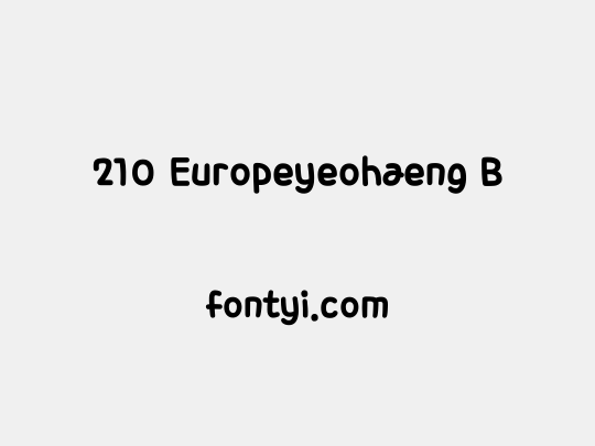 210 Europeyeohaeng B