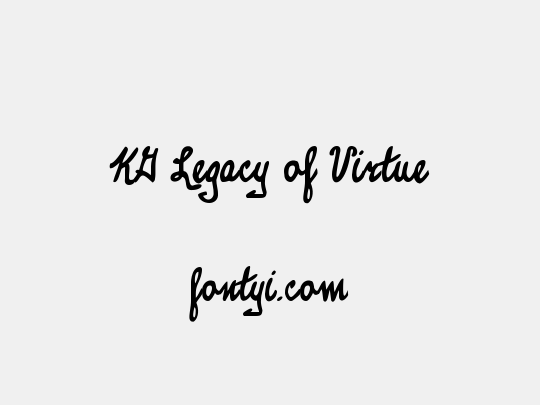 KG Legacy of Virtue