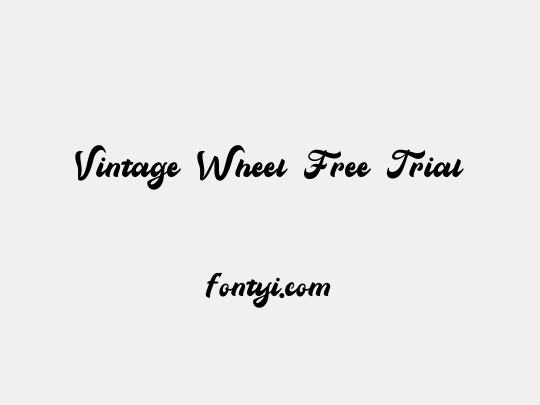 Vintage Wheel Free Trial