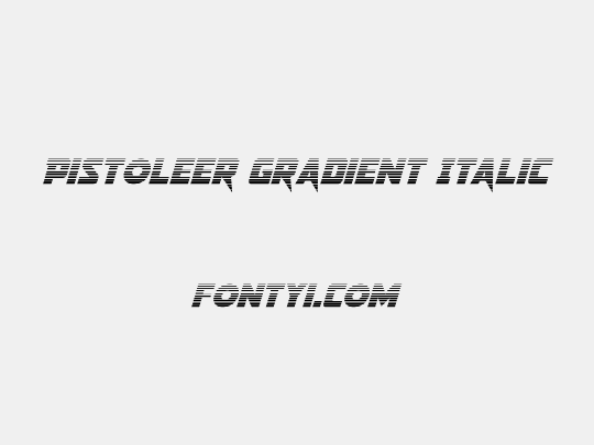 Pistoleer Gradient Italic