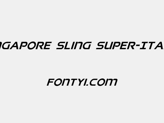 Singapore Sling Super-Italic