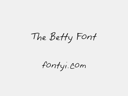 The Betty Font