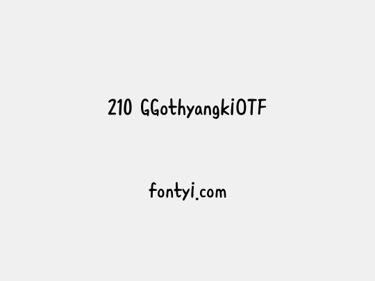 210 GGothyangkiOTF