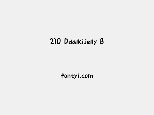 210 Ddalkijelly B