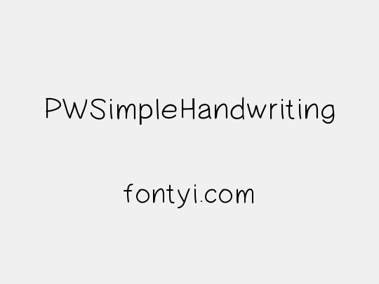 PWSimpleHandwriting