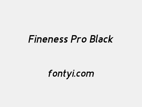 Fineness Pro Black