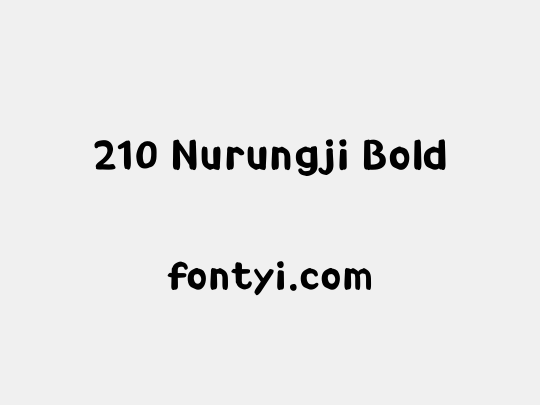 210 Nurungji Bold