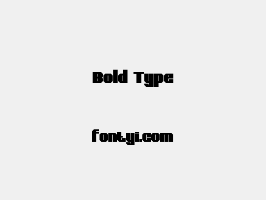 Bold Type