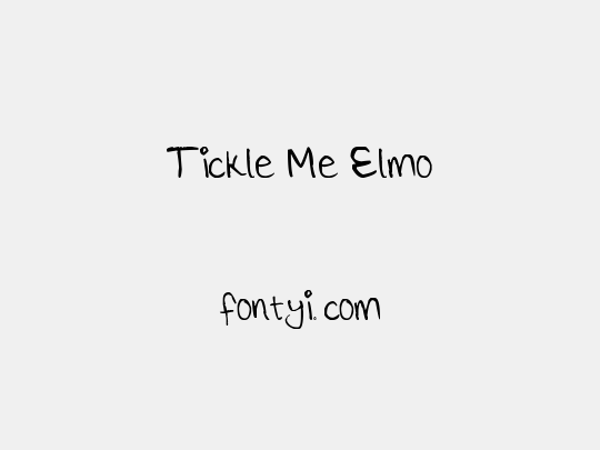 Tickle Me Elmo