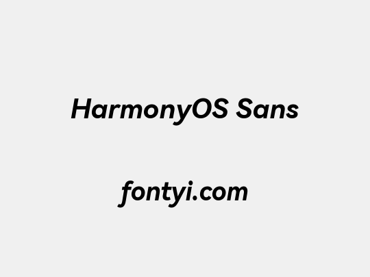 HarmonyOS Sans