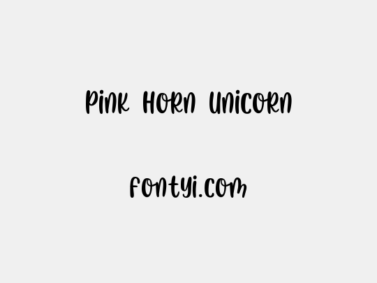 Pink Horn Unicorn