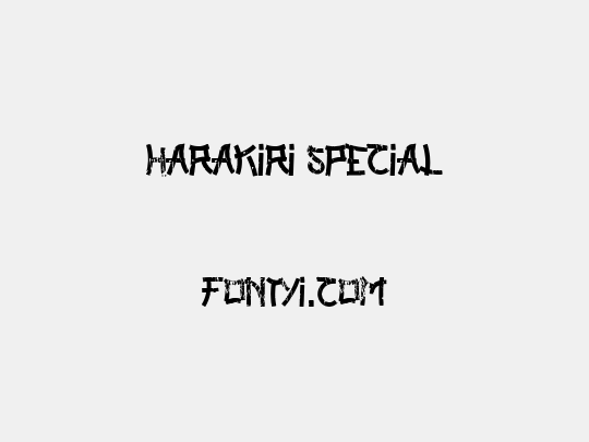 Harakiri Special