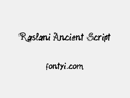 Raslani Ancient Script