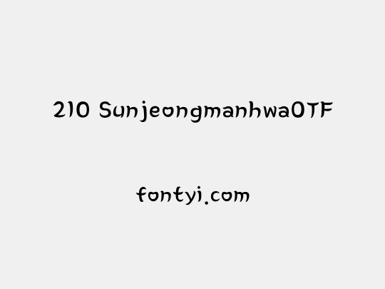 210 SunjeongmanhwaOTF