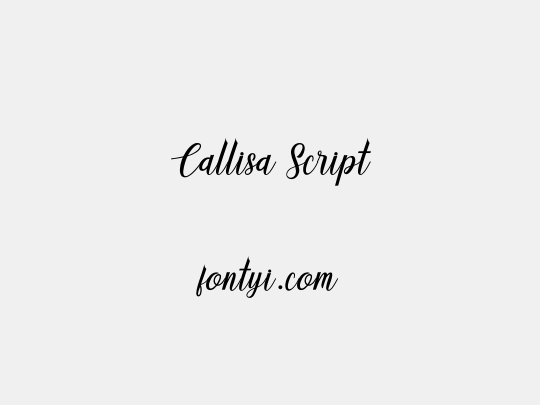 Callisa Script