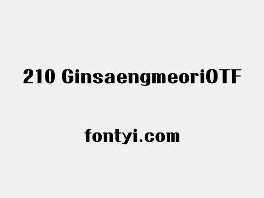 210 GinsaengmeoriOTF