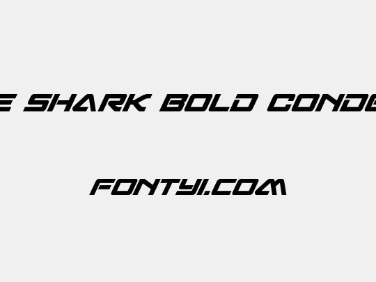 Sabre Shark Bold Condensed