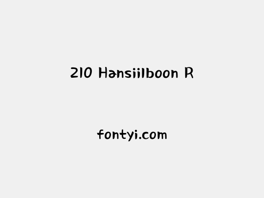 210 Hansiilboon R