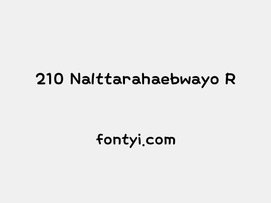 210 Nalttarahaebwayo R