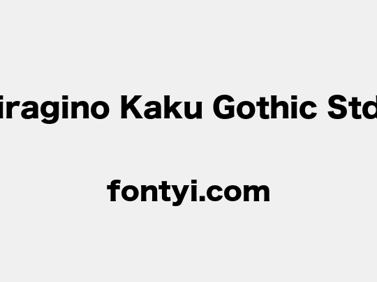 Hiragino Kaku Gothic StdN