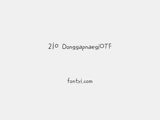 210 DonggapnaegiOTF