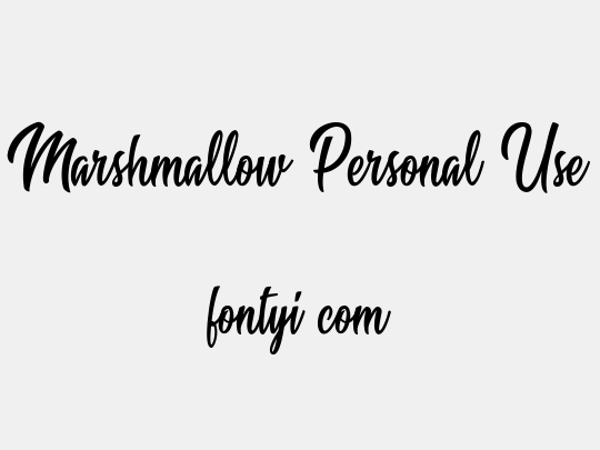 Marshmallow Personal Use