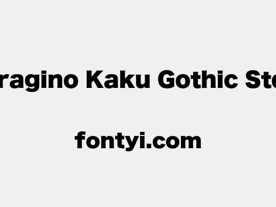 Hiragino Kaku Gothic StdN