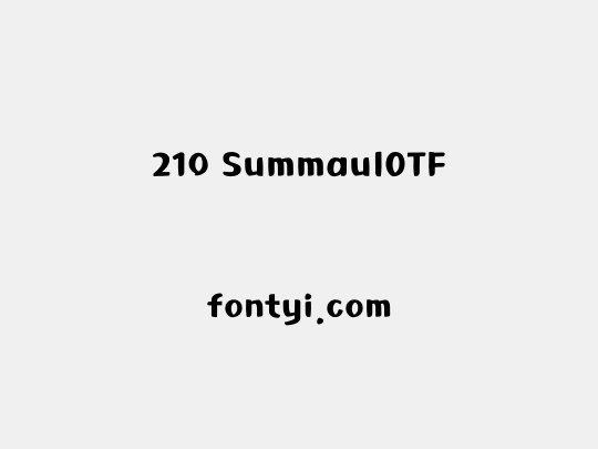 210 SummaulOTF