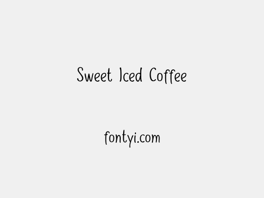 Sweet Iced Coffee